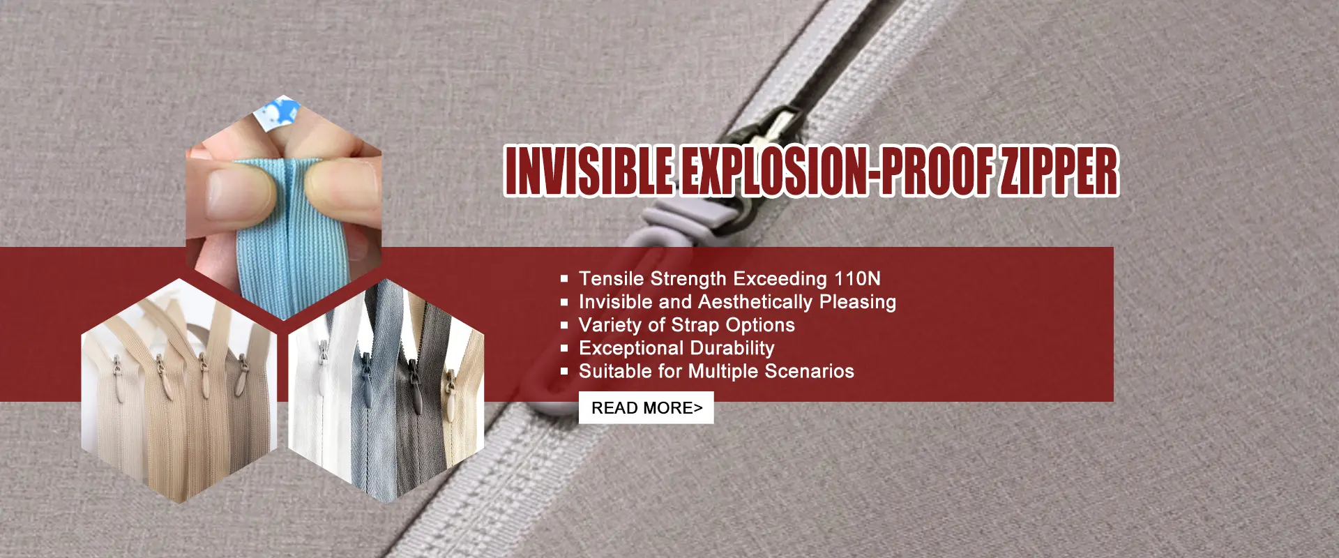 China Invisible Explosionssäker Zipper leverantör